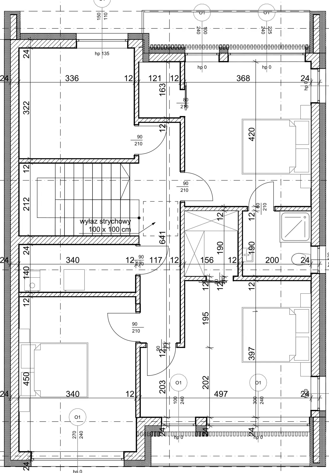 Rzut architektoniczny piętra