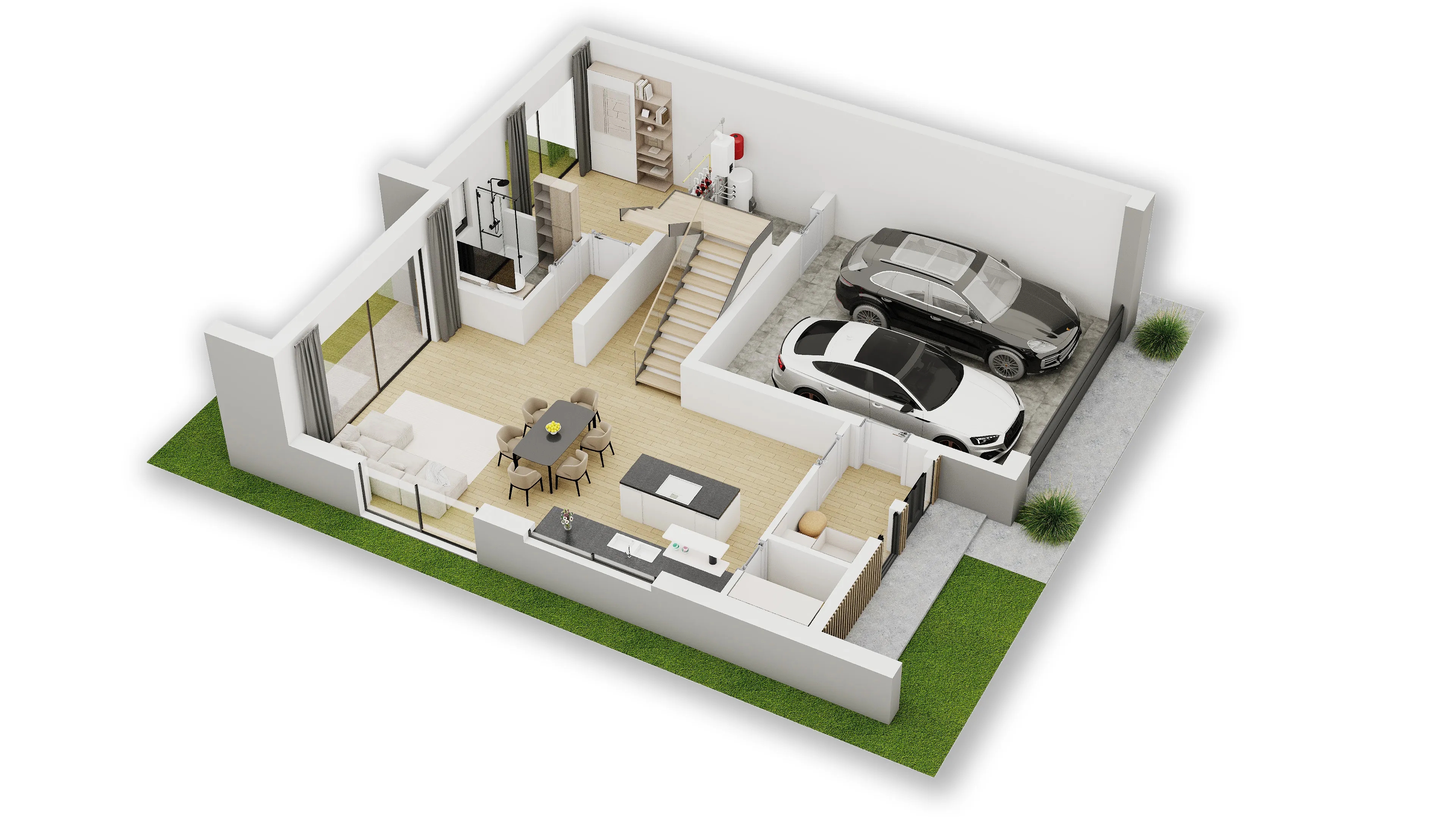 Wizualizacja 3D parteru