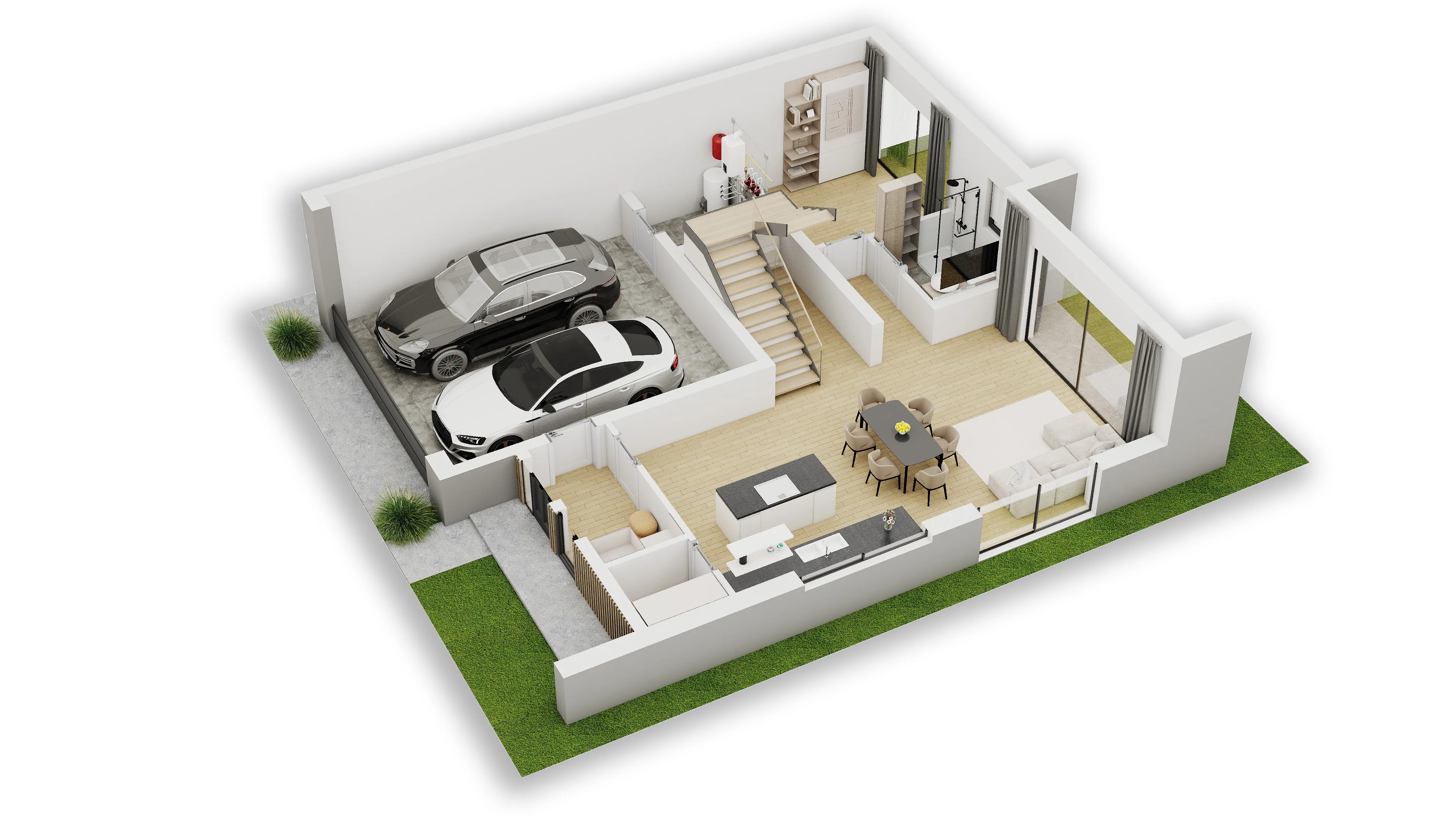 Wizualizacja 3D parteru